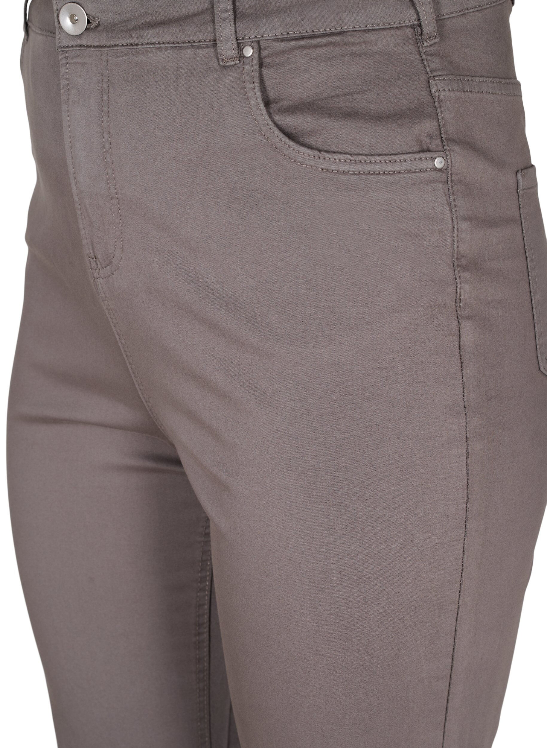 Zizzifashion Flared jeans with extra high waist, Dark Grey, Packshot image number 2