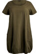 Short-sleeved cotton dress, Green, Packshot image number 0