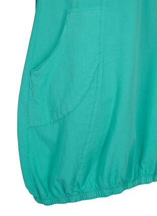 Short sleeve cotton dress, Aqua Green, Packshot image number 3