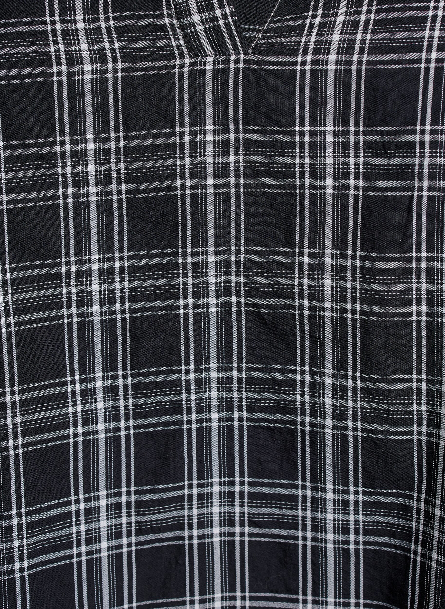 Zizzifashion Blouse with checks and ruffle details, Black, Packshot image number 2