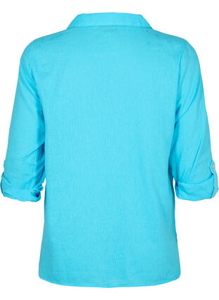 Shirt with button closure, Blue Atoll, Packshot image number 1
