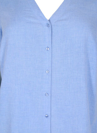 Shirt with 3/4 sleeves and v-neckline, Ultramarine, Packshot image number 2