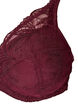 Padded lace bra with underwire, Red, Packshot image number 2