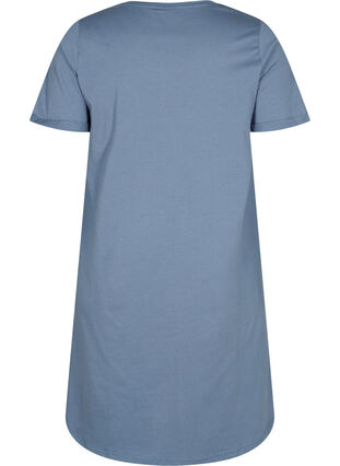 Short sleeved cotton nightdress with print, Grey W. Simplicity, Packshot image number 1