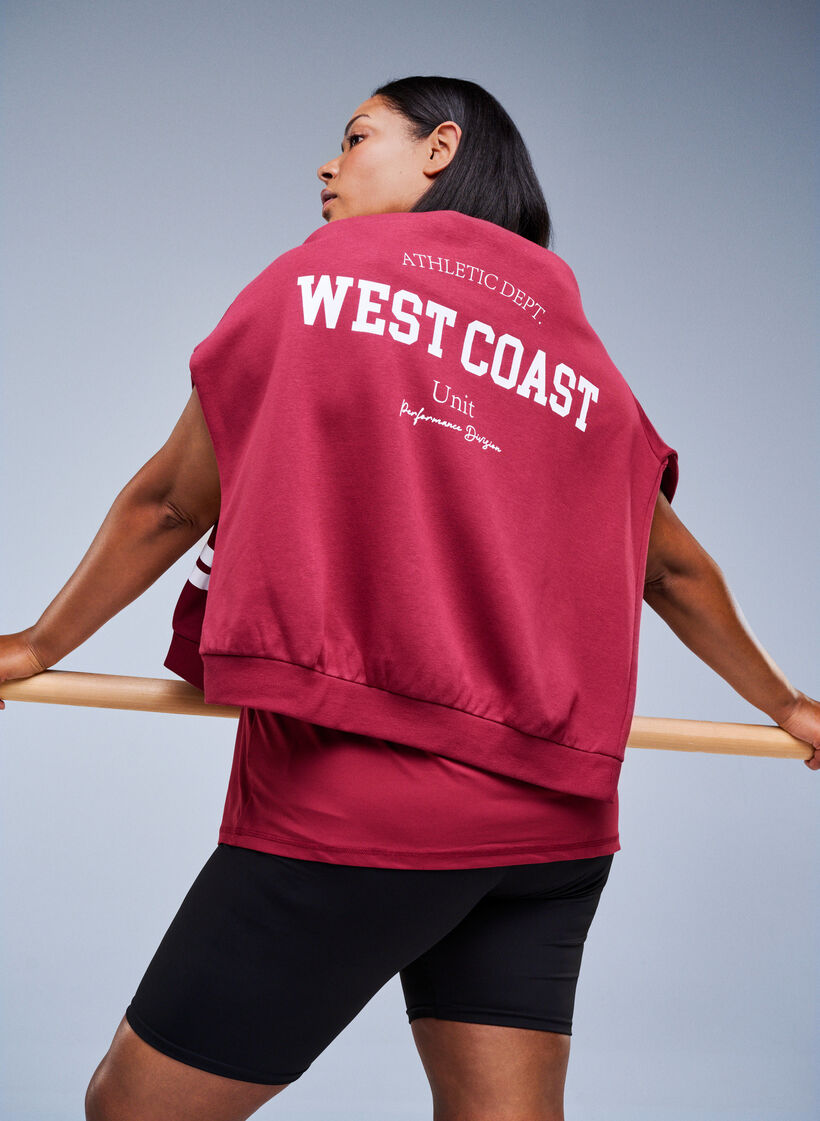 Solid-coloured training T-shirt, Red, Image image number 0