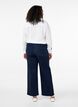 High-waisted jeans with wide legs, Blue, Model image number 1