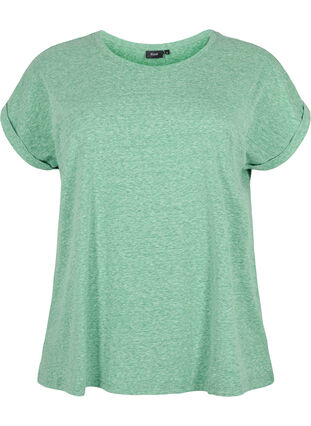 Melange t-shirt with short sleeves, Jolly Green Mél, Packshot image number 0