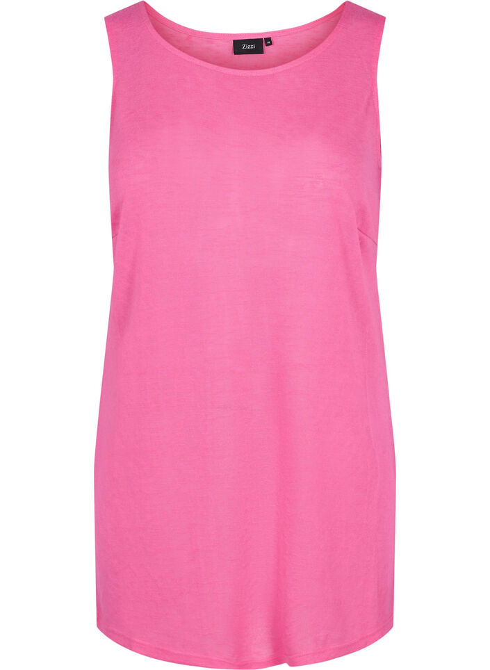 Top with structure and round neckline, Shocking Pink, Packshot image number 0