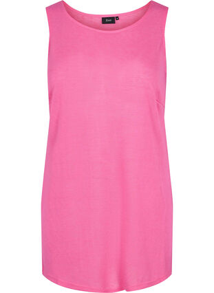 Top with structure and round neckline, Shocking Pink, Packshot image number 0