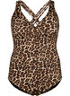 Swimsuit with crossed back and removable inserts, Leopard Print, Packshot image number 0