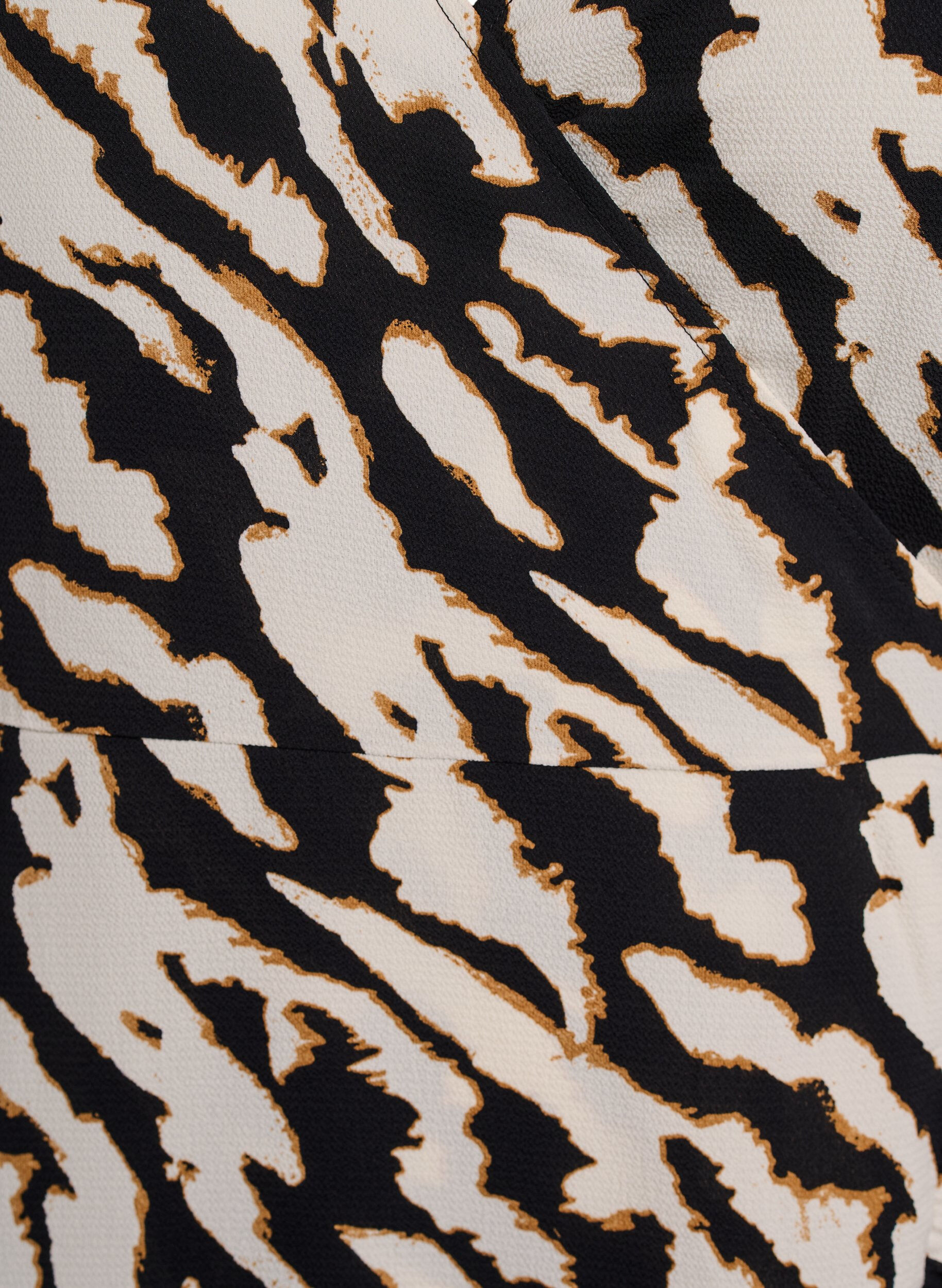 Zizzifashion Printed wrap dress with short sleeves, Black, Packshot image number 2