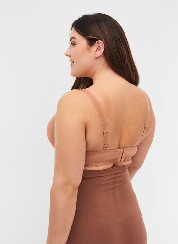 Molded bra with mesh, Mocha Mousse, Model image number 1