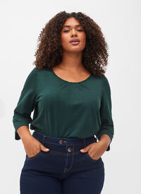 Cotton top with 3/4 sleeves, Scarab, Model