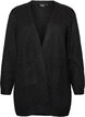 Long cardigan with pockets, Black, Packshot image number 0