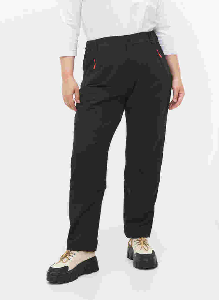 Hiking trousers with removable legs, Black, Model image number 3