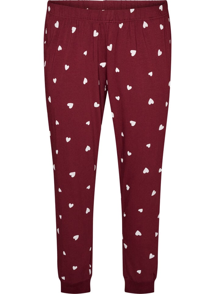 Printed pyjama bottoms, Red, Packshot image number 0