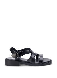 Leather summer sandal with a wide fit