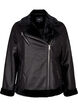 Faux leather pilot jacket, Black, Packshot image number 0