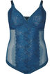 Lace and mesh bodystocking, Blue, Packshot image number 0
