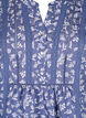 Short viscose dress with lace trim and A-line cut, Blue, Packshot image number 2