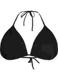 Triangle bikini top with crepe structure