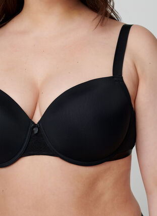 Molded bra with mesh, Black, Model image number 3