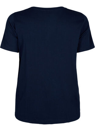 Cotton T-shirt with text, Navy B. Orlando, Packshot image number 1