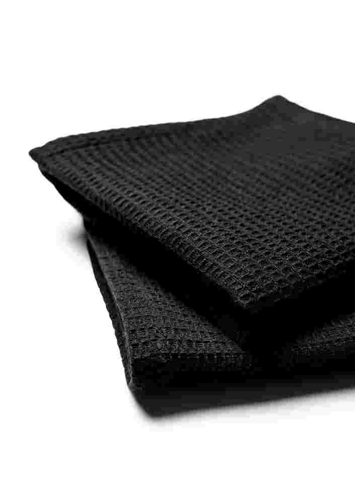 2-pack cotton dish cloth, Black, Packshot image number 1