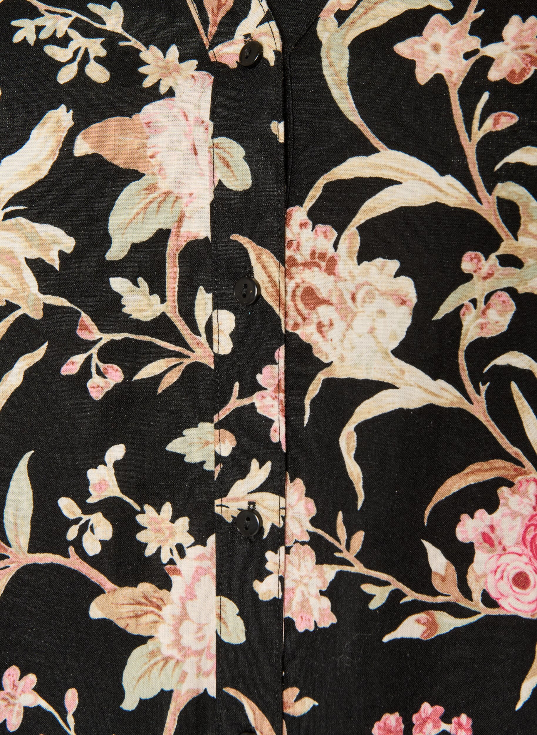 ZizzifashionLong shirt in linen and viscose, Black, Packshot image number 2