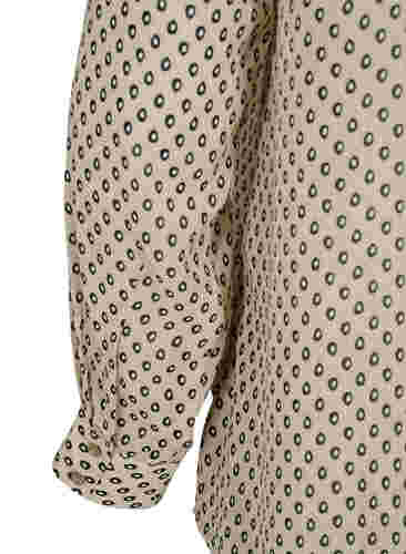 FLASH - Long sleeve shirt with floral print, Off White Dot , Packshot image number 3