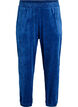 Velour trousers with embossed pattern, Blue, Packshot image number 0