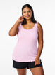 Top with lace trim, Pink, Model image number 0