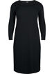 Tight-fitting dress with long sleeves and a slit, Black, Packshot image number 0