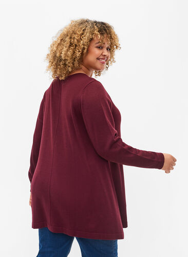 Round neck knitted jumper in cotton blend, Port Royal, Model image number 1