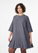 Short A-line dress with zipper and 3/4-sleeves, Grey, Model image number 0
