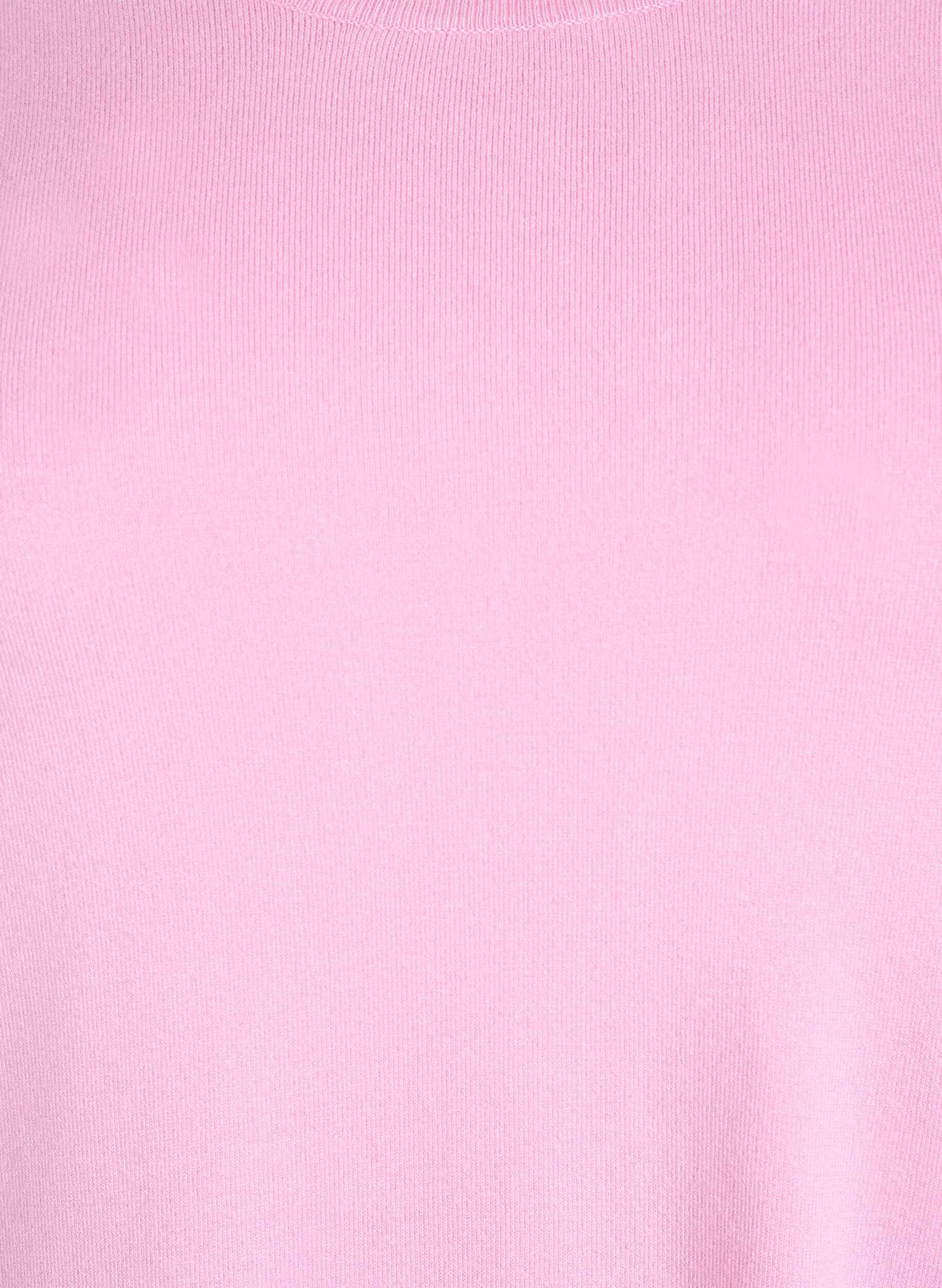 Zizzifashion Short-sleeved knit blouse in viscose, Pink, Packshot image number 2