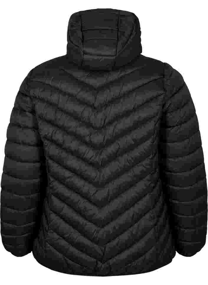 Lightweight jacket with hood, Black, Packshot image number 1