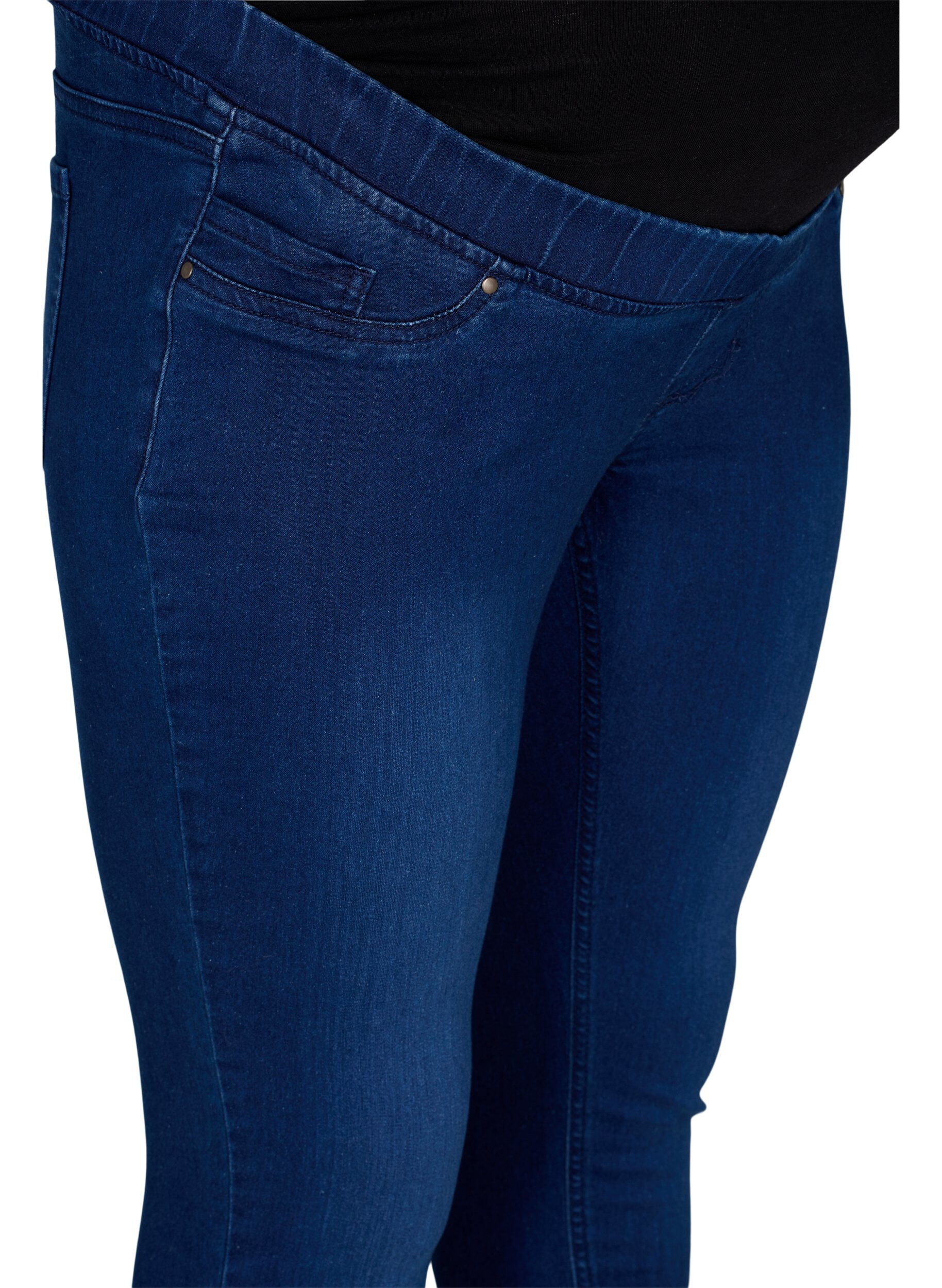 Zizzifashion Pregnancy jeggings in cotton mix, Blue, Packshot image number 2