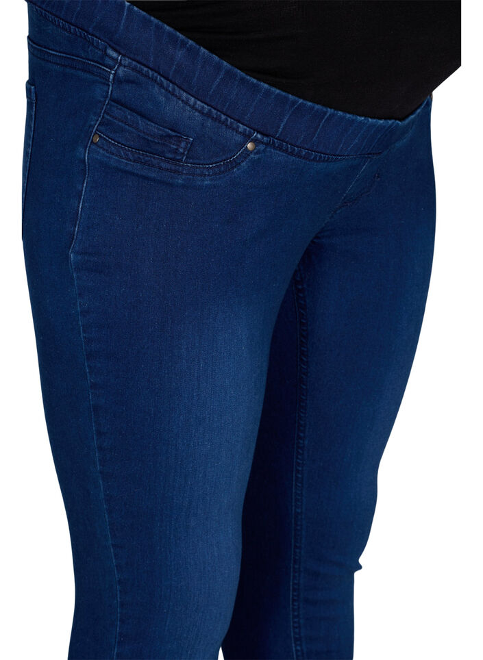Pregnancy jeggings in cotton mix, Blue, Packshot image number 2