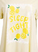 Long night T-shirt in organic cotton with print, Yellow, Packshot image number 2