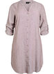 Long shirt in linen and viscose, Brown, Packshot image number 0
