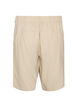 High-waisted Bermuda shorts in linen and viscose, Beige, Packshot image number 1