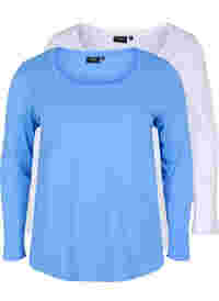 Basic cotton blouse 2-pack