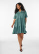 Jersey dress with lace details and a layered skirt, Green, Model image number 1