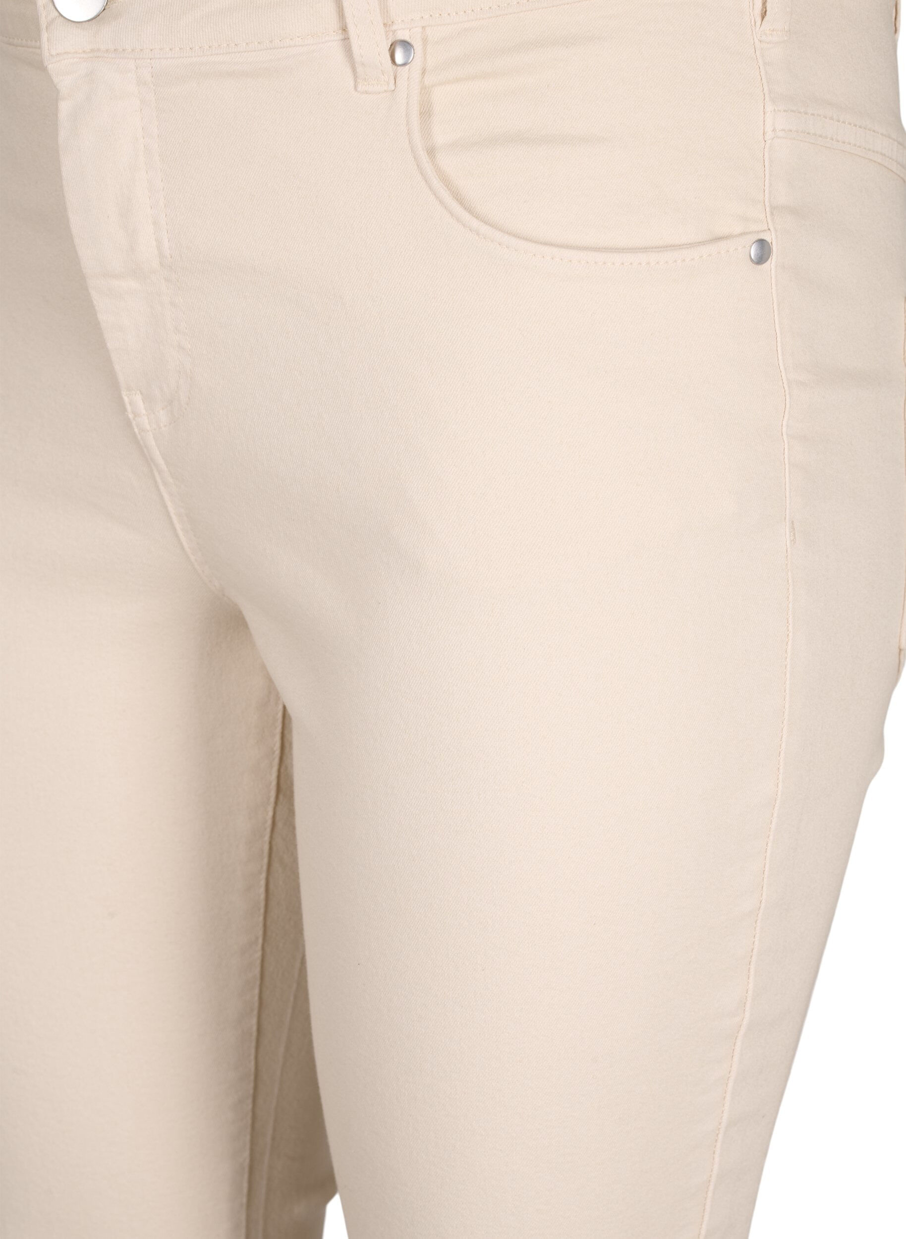 Zizzifashion Slim fit Emily jeans with regular waist, Oatmeal, Packshot image number 2