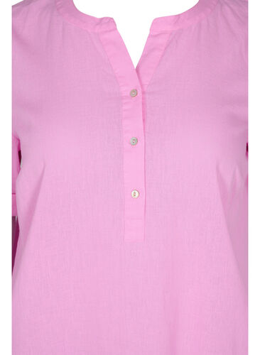 Long short-sleeved shirt dress, Begonia Pink, Packshot image number 2