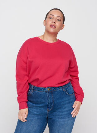 Cropped sweatshirt with round neck, Love Potion, Model image number 0