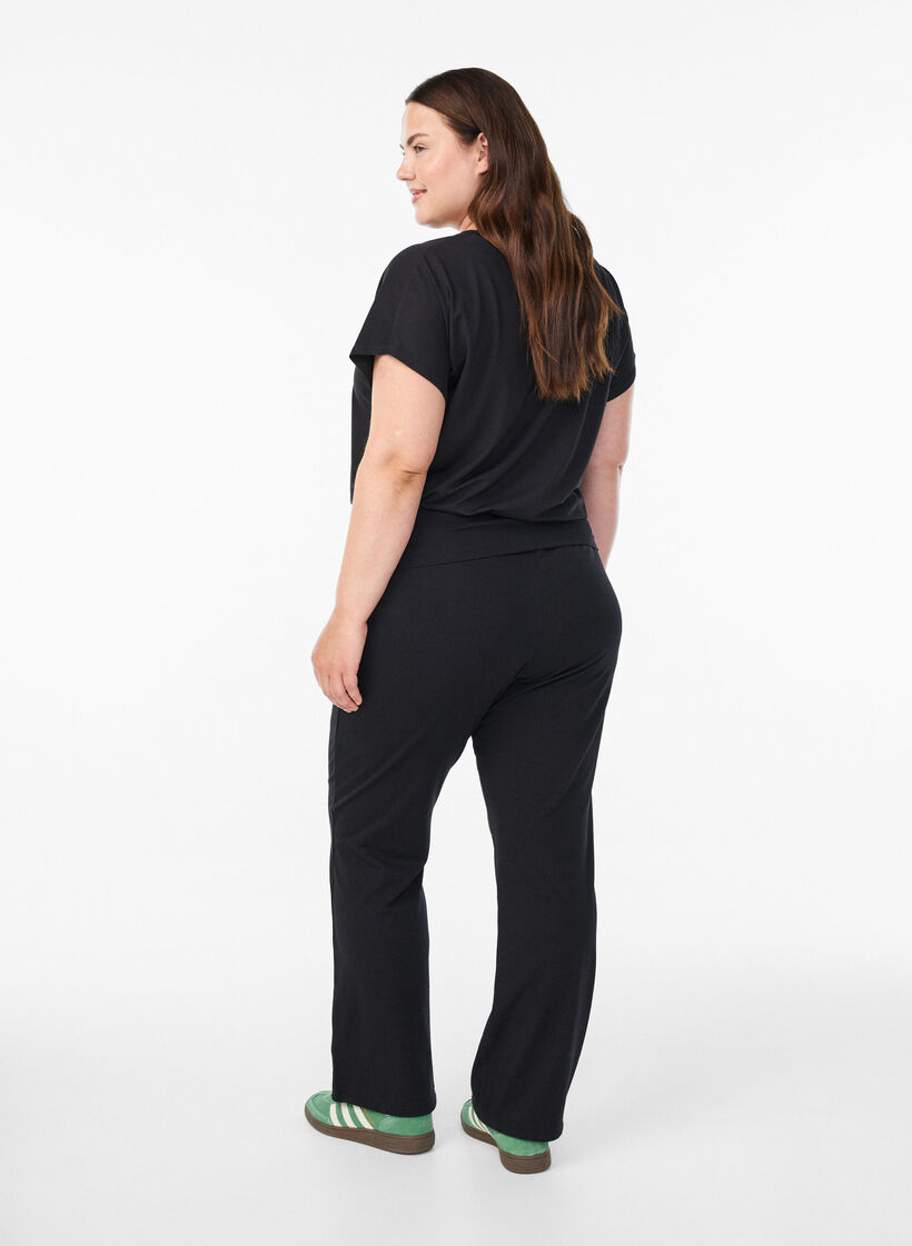 Sports trousers in cotton, Black, Model image number 2