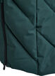 Long winter coat with hook fastenings and a faux fur collar, Green, Packshot image number 4