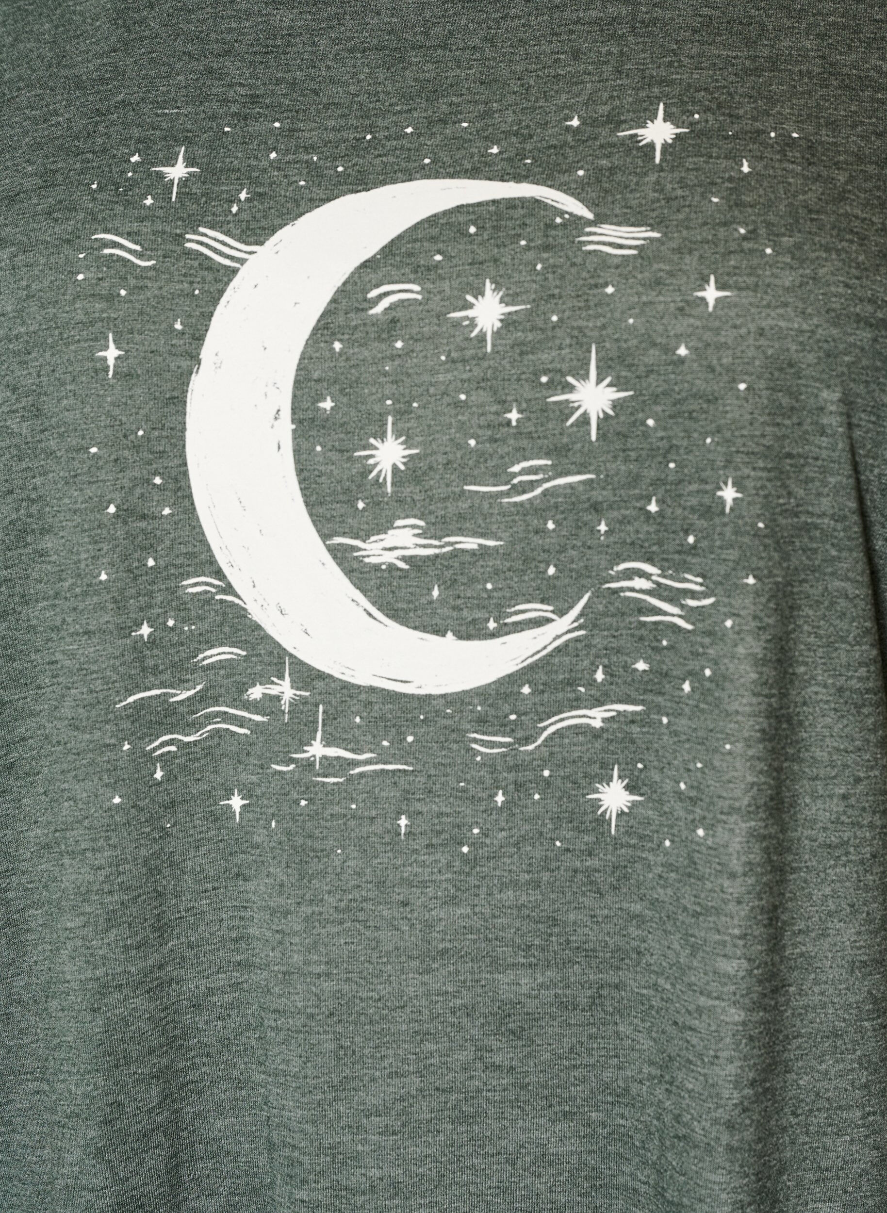 ZizzifashionShort sleeve nightgown with text print, Green, Packshot image number 2